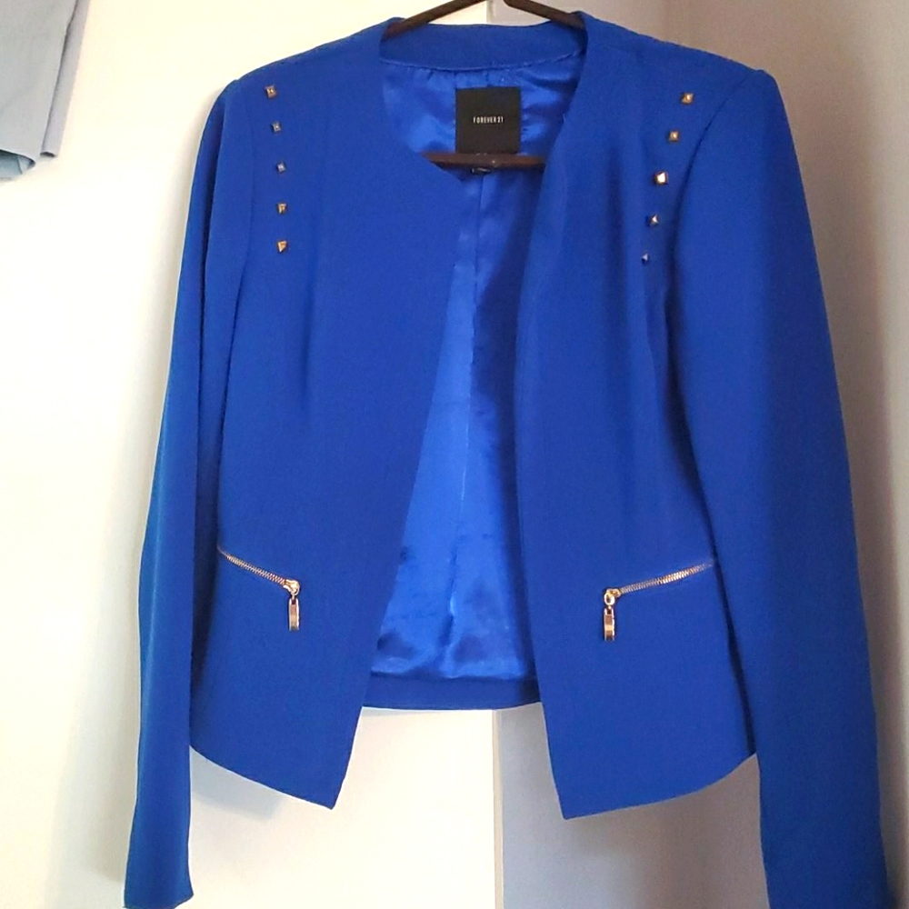 Gold studded blazer